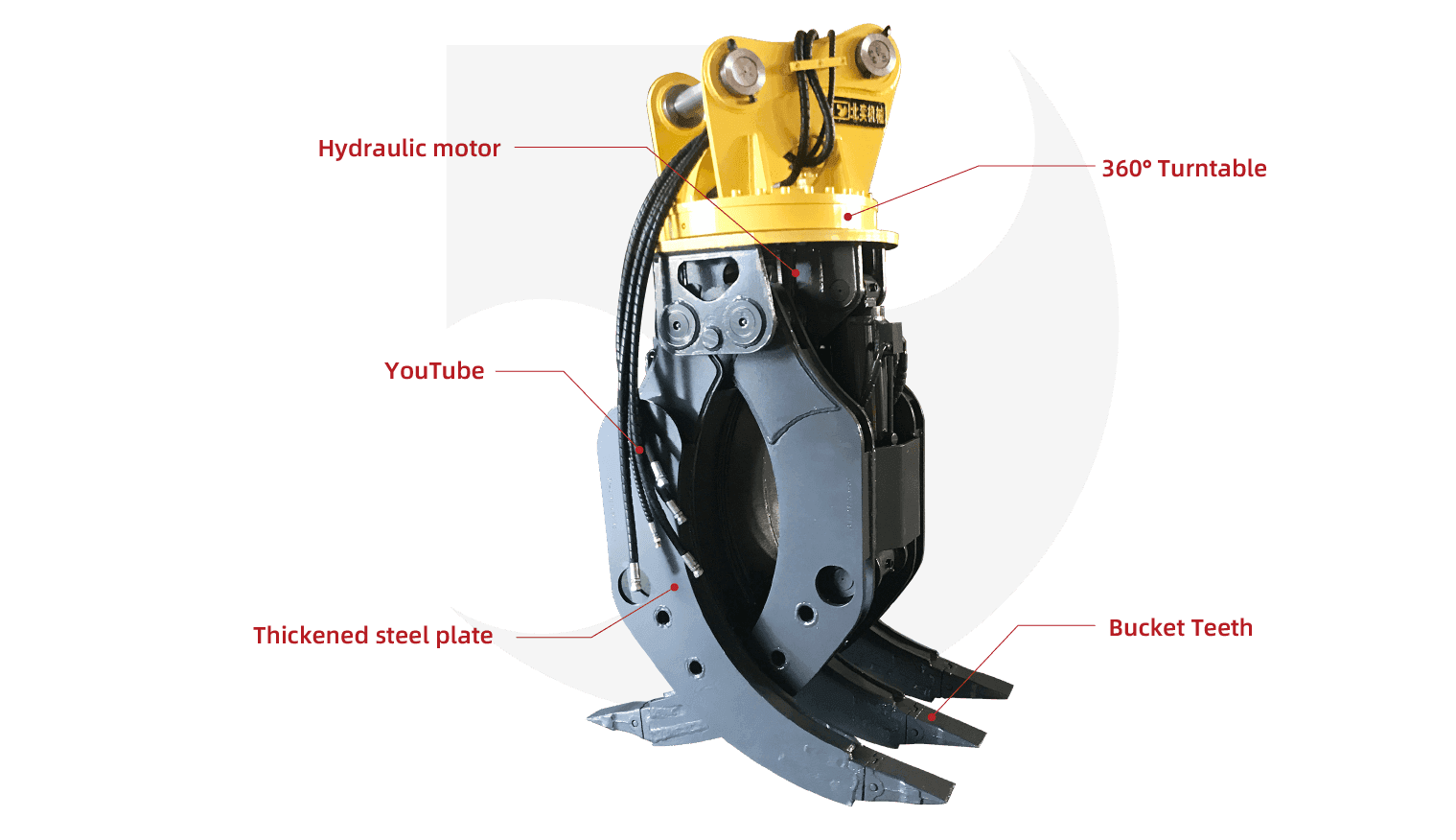 Excavator Rotating Log & Stone Grapple